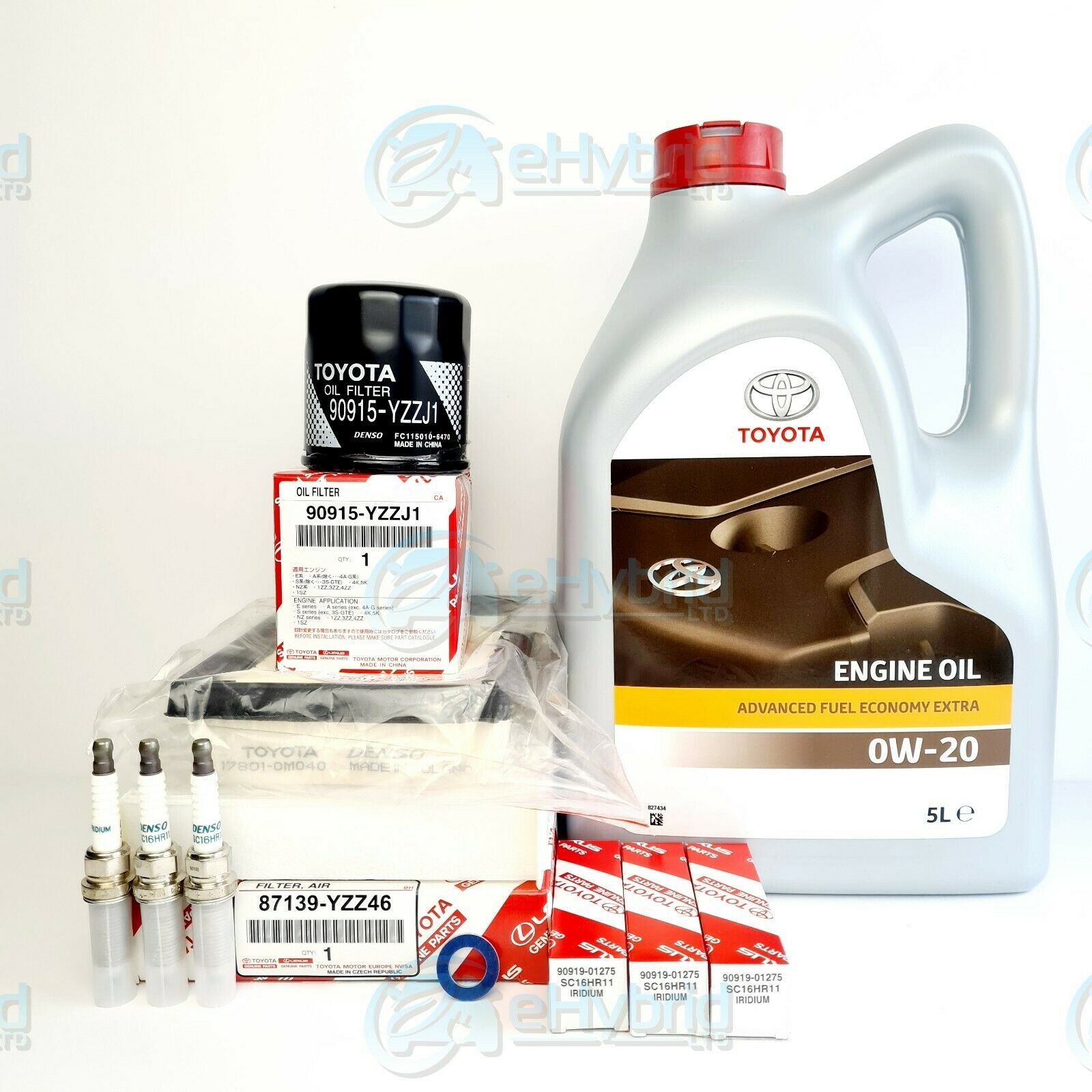 GENUINE TOYOTA AYGO SERVICE KIT WITH SPARK PLUGS 1 0L KGB40 2014 TO