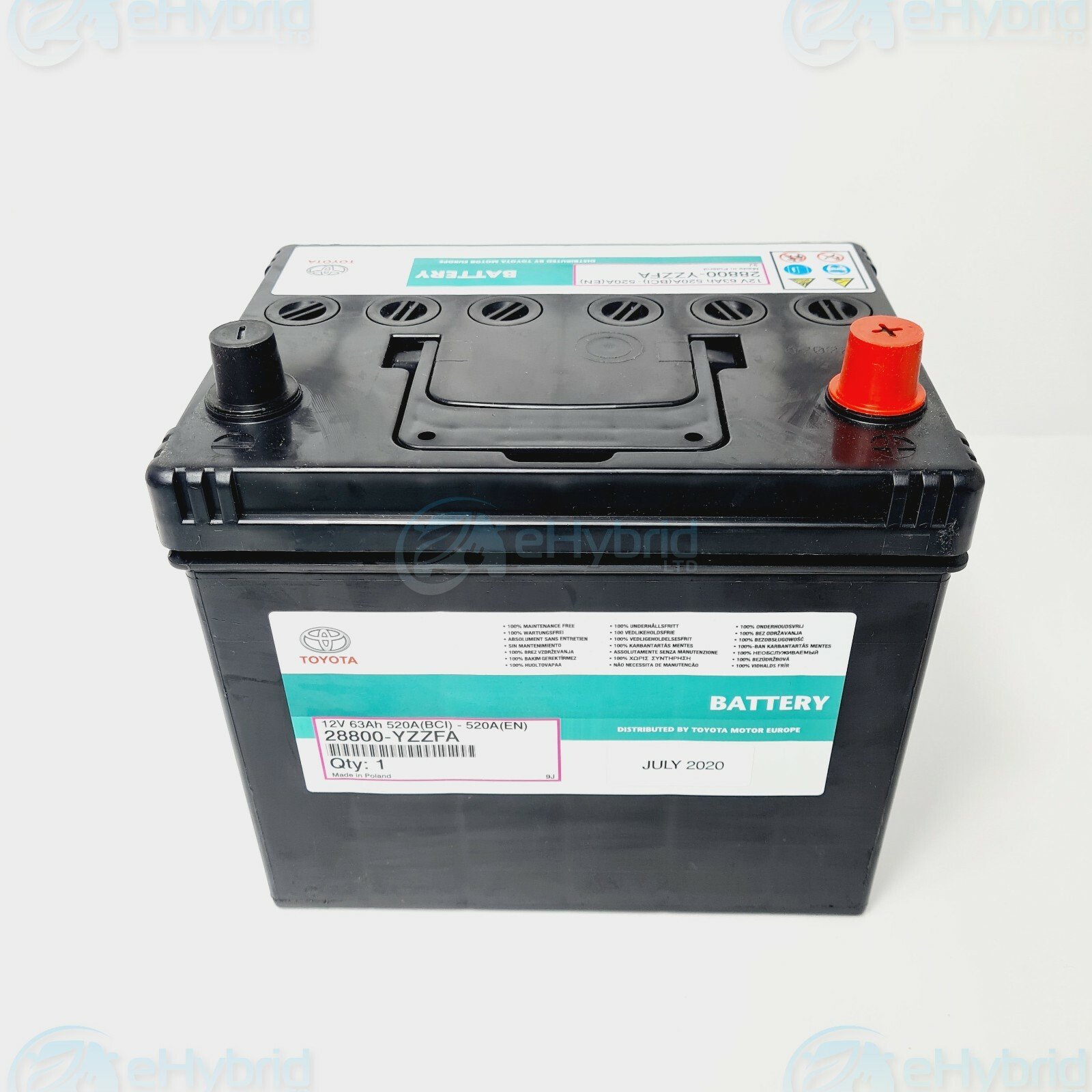 Genuine Toyota Corolla 12V Battery 1.3L 2009 To 2009 OEM Part 28800-YZZFA - Image 2