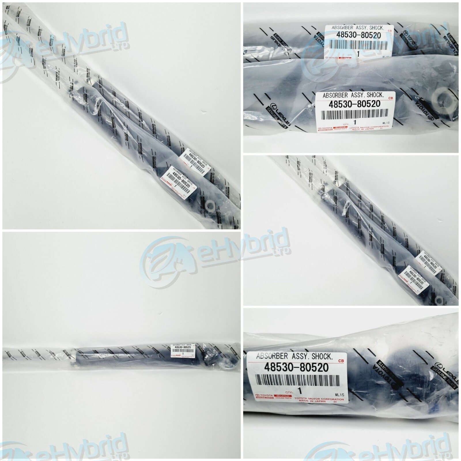 Toyota Estima Hybrid Rear Shock Absorbers O/S & N/S AHR20 2006-2019 48530-80520
