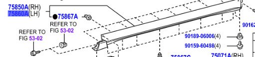 Genuine Lexus RX450H Side Skirt Cover Plastic Sill Cover Left Oem 75860-48020 - Image 2