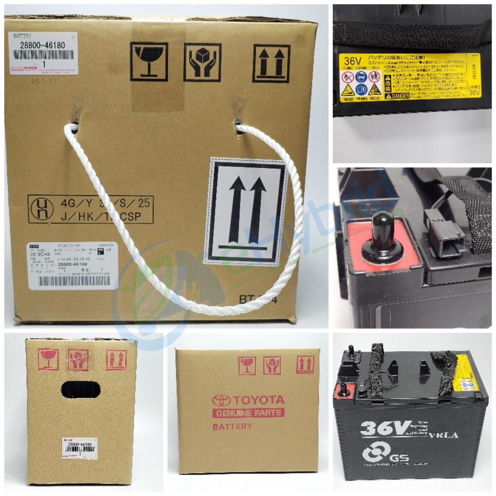 Genuine Toyota Crown 36V Battery GBS12 2001-2018 V36-D26A Oem 28800-46180 JKS175