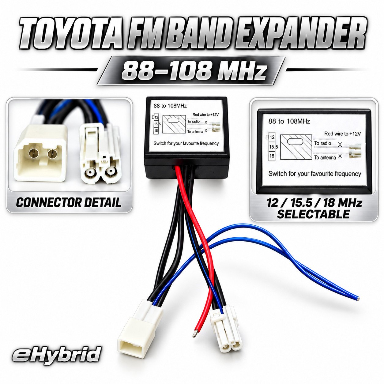 Toyota Land Cruiser FM Radio Band Expander Japanese Import to UK FM Converter