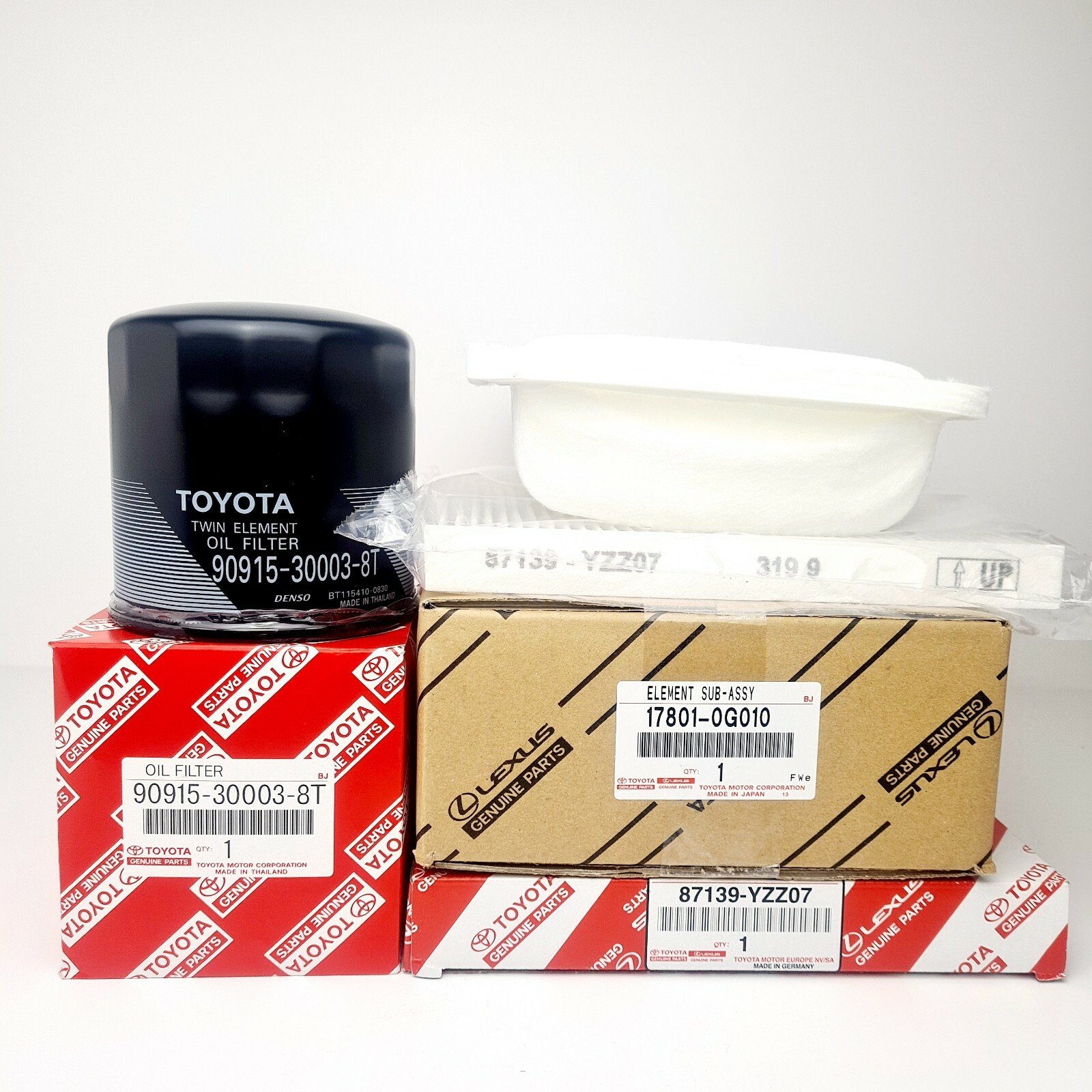 Genuine Toyota Corolla 2.0D-4D Service Filters Oil Filter Air Cabin Filter - Image 4