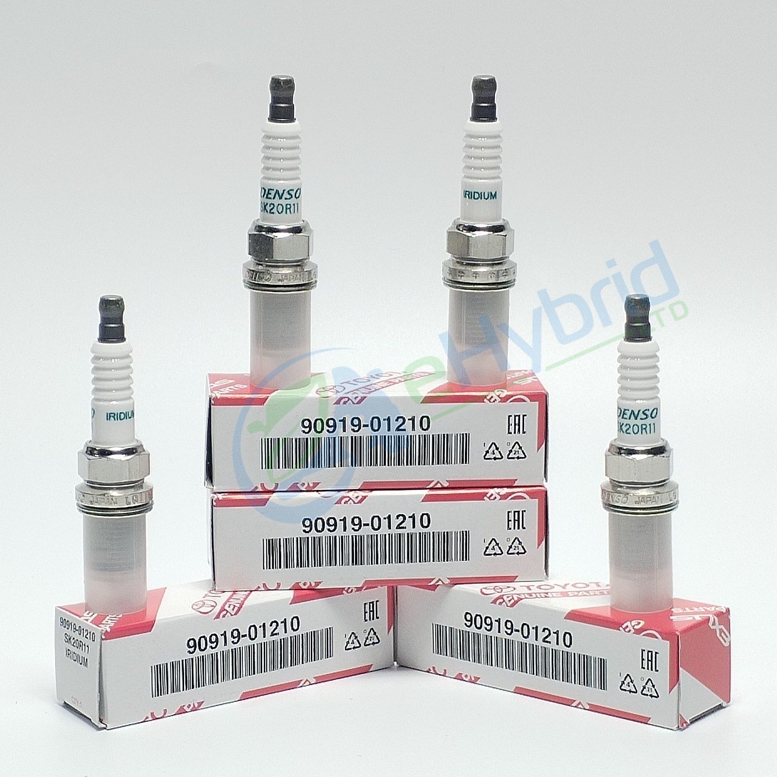 Genuine Toyota Estima Hybrid Spark Plugs Iridium Denso AHR20 90919-01210 SK20R11
