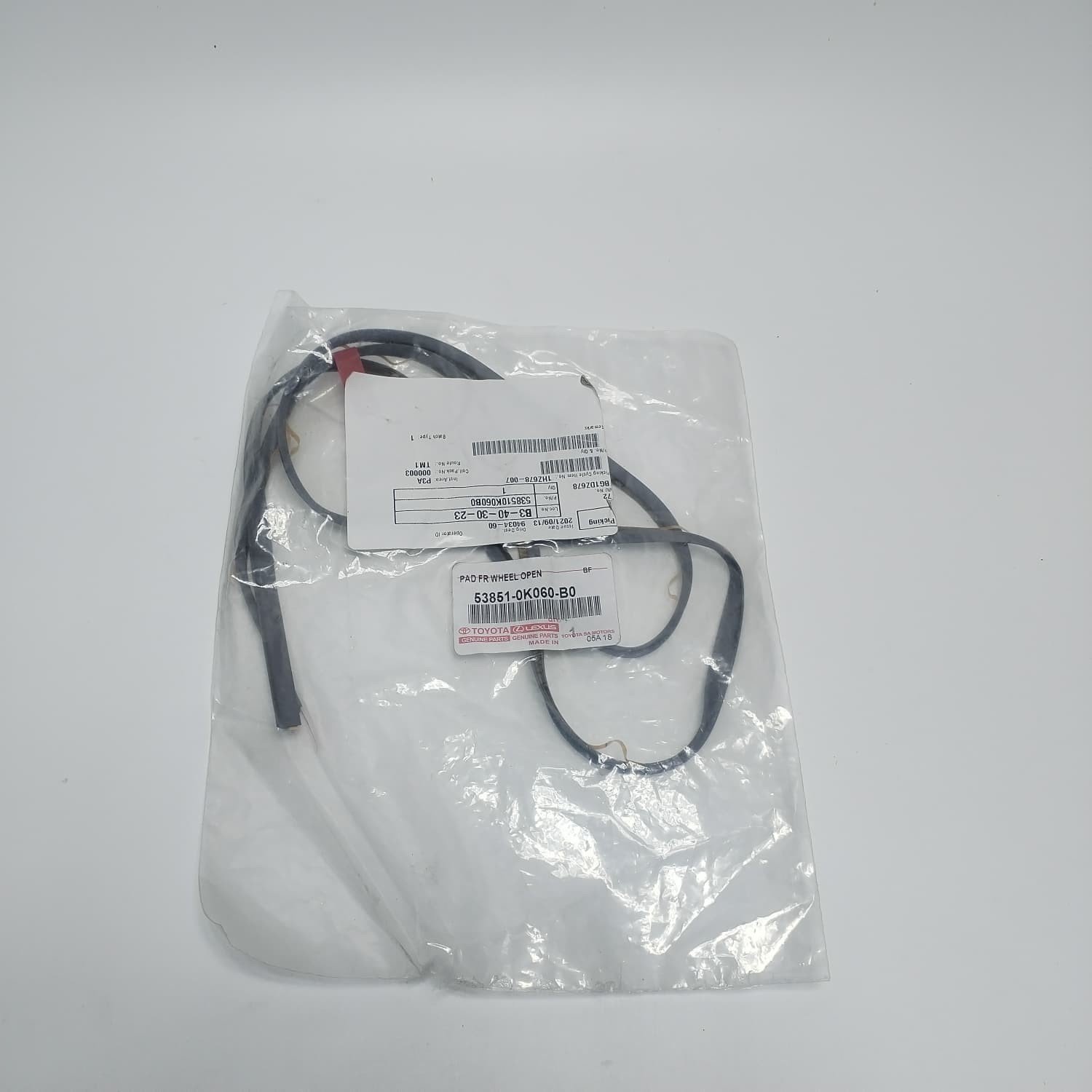Genuine Toyota Fortuner Pad FR Wheel Opening Extension Oem Part 53851-0K060-B0