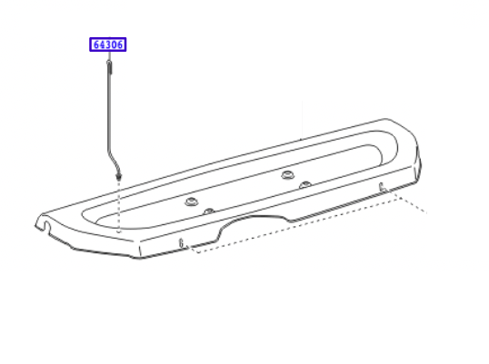 GENUINE TOYOTA AYGO PARCEL SHELF STRING 2005-2014 RIGHT OR LEFT PART 64306-0H020 - Image 3