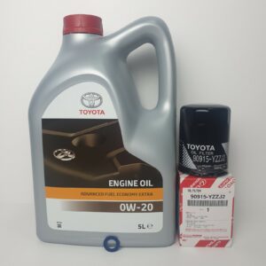 GENUINE TOYOTA ESTIMA HYBRID AHR20 2.4L 0W20 OIL & SUMP PLUG WASHER & OIL FILTER