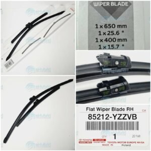 TOYOTA AVENSIS WIPER BLADE SET FRONT FLAT WIPERS 2008 - 2018 GENUINE 85212-YZZVB