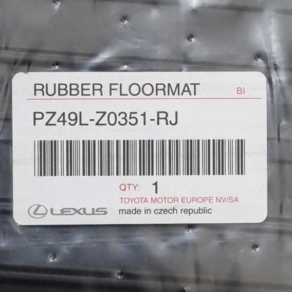 GENUINE LEXUS CT200H RUBBER FLOOR MATS FRONT & REAR 2010 ONWARDS PZ49LZ0351RJ - Image 3
