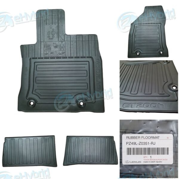 GENUINE LEXUS CT200H RUBBER FLOOR MATS FRONT & REAR 2010 ONWARDS PZ49LZ0351RJ