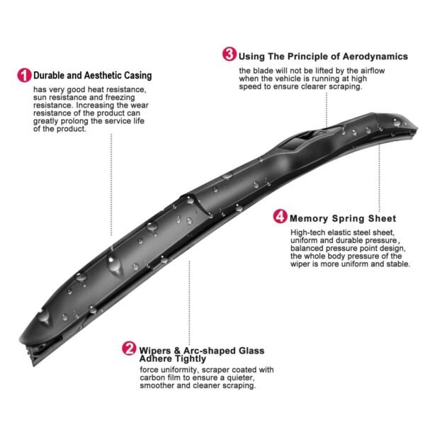 Genuine Toyota Estima Wind Screen Wiper Blades Rear & Front Left & Right 2006-19 - Image 9