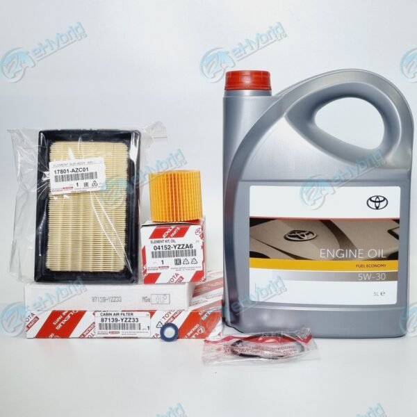 Genuine Toyota Prius PHV ZVW50 Service Kit 2016-2017 With All Filters & 5W30 Oil