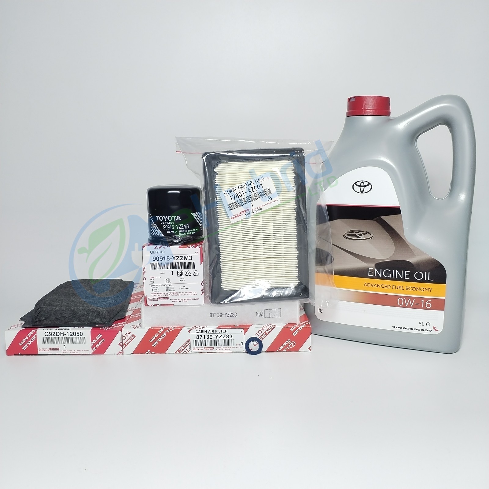 Genuine Toyota Corolla ZWE211 Service kit 2019 Onward With 0W16 & Hybrid Filters