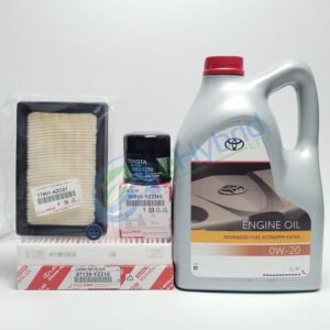 GenuineToyota Yaris Hybrid Service Kit 0w20 Oil  Air Filter Cabin Filter Washer