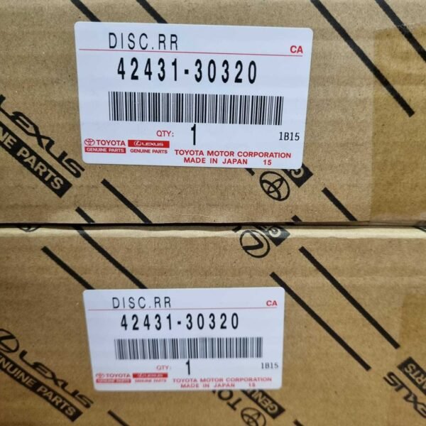 Genuine Lexus GS250, 350 Rear Brake Discs 2012-2018 Left & Right OEM 42431-30320 - Image 3