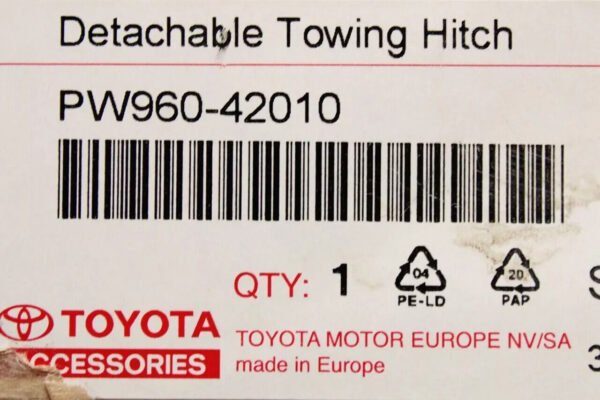 Genuine Toyota RAV4 Tow Bar PHEV Vertical Detachable Towing Hitch PW960-42010 - Image 3