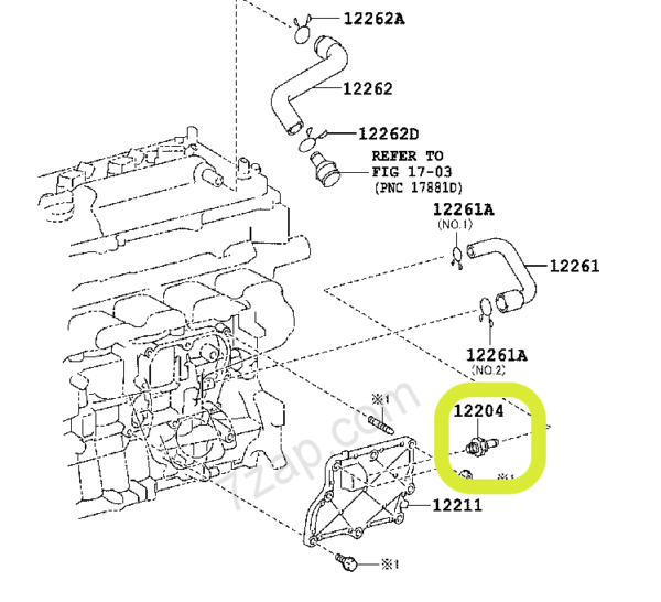GENUINE TOYOTA PRIUS PLUGIN PCV VALVE OEM PART 12204-37010 CRANKCASE VENTILATION - Image 4