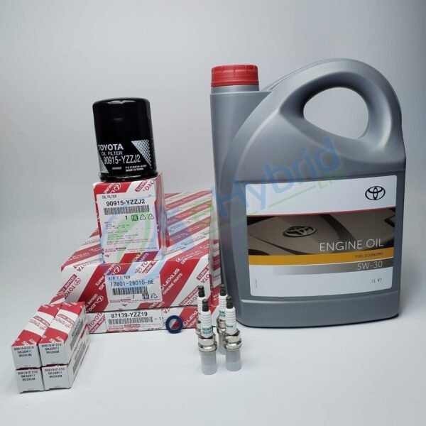 Genuine Toyota Alphard Hybrid ATH10 Service Kit 2003-08 With Spark Plugs & 5W30