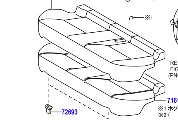Rear Seat Bench Mounting Clips Seat Cushion Hooks 72693-12080 Fits Toyota Cars - Image 5