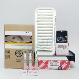 Genuine Toyota Yaris Service Kit 2005- 2011 With Spark Plugs & 5W30 Oil Fit Aygo