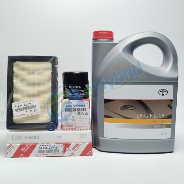 Genuine Toyota Yaris Hybrid Service Kit 5W30 Oil  & All Filters Fits Aqua Sienta