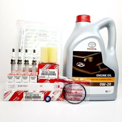 Genuine Toyota Verso Service Kit 1.6L 2009 TO 2017 With Spark Plugs & 0W20 Oil